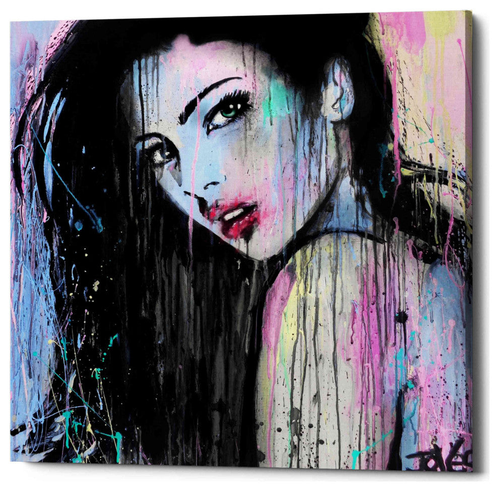 Epic Graffiti "Wild Orchid" by Loui Jover, Giclee Canvas Wall Art, 12"x12"