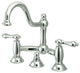Kingston Brass Bridge Bathroom Faucet, Polished Chrome