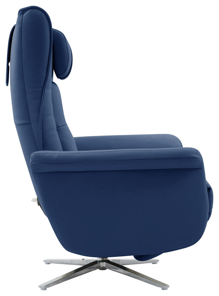 Aspen battery powered recliner navy blue