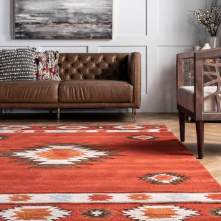 Nuloom Bronco Hand-Tufted Area Rug, Wine 8'6"x11'6"