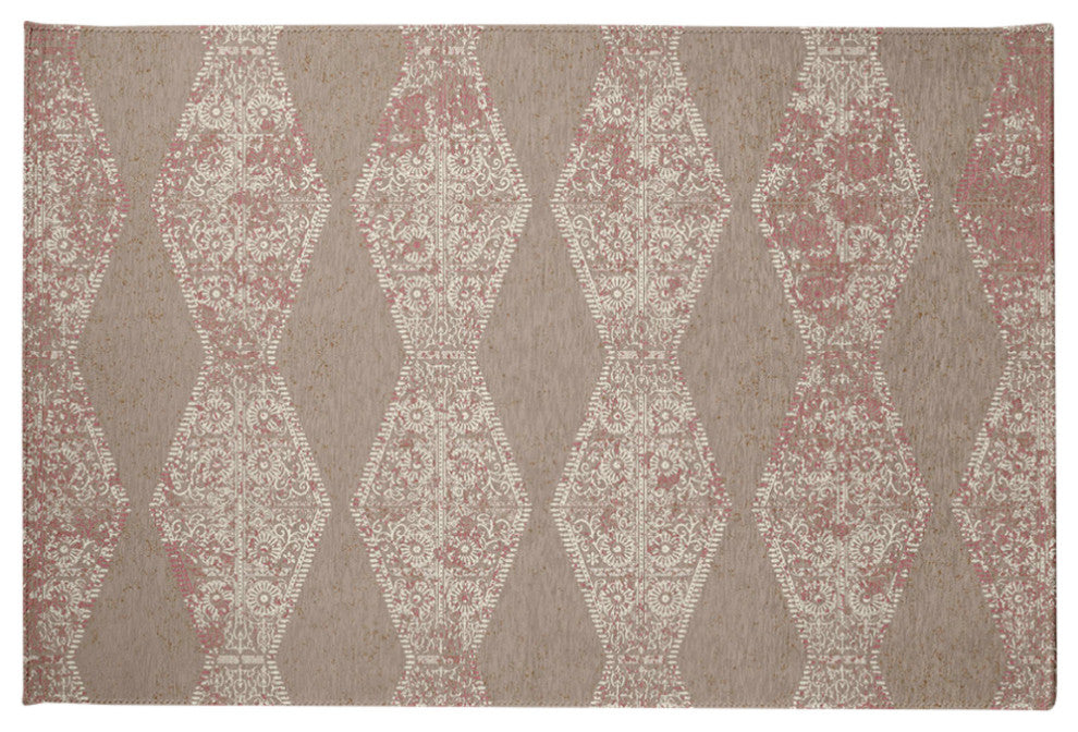 Pyramid Stripe Chenille Rug, Tan, 2'x3'
