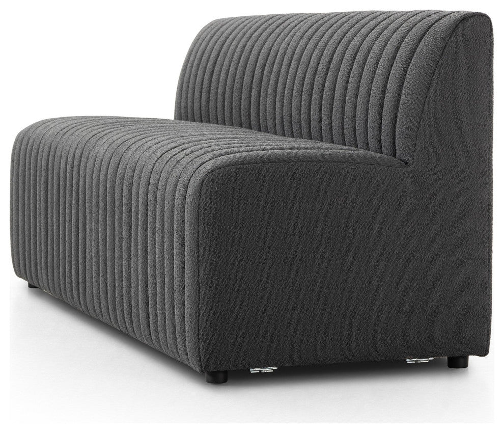 Augustine 72" Dining Bench Fiqa Boucle Charcoal