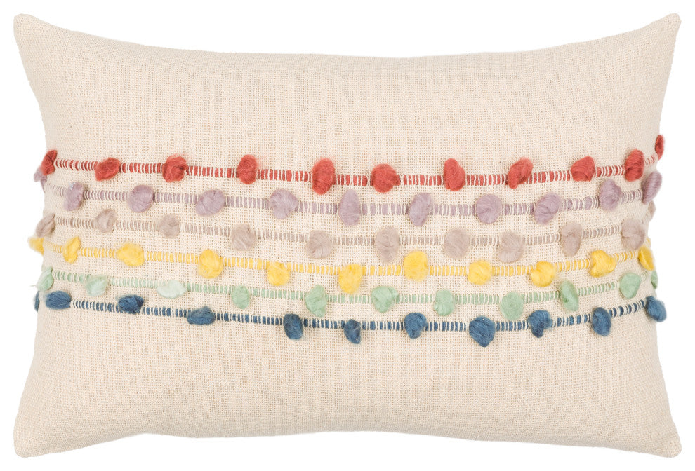 Surya Maysville Burgundy Pillow Shell With Polyester Insert 16"H X 24"W