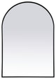 Metal Frame Arch Mirror 27X40 Inch, Black