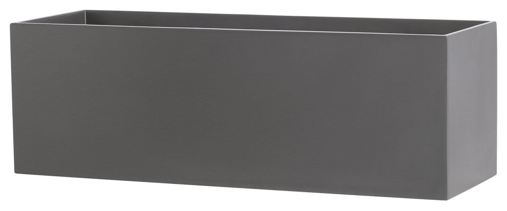 Belmont Rectangle Planter Box, Gray, 24"x8"x8"