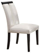 Wooden Side Chair, White and Black, Set of 2