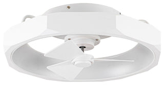 20 in. Modern White Flush Mount LED Ceiling Fan with Remote and DC Motor