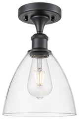 Innovations 516-1C-BK-GBD-752-LED 1 Light Semi-Flush Mount, Matte Black