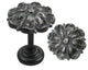 Urbanest Petals Medallion Drapery Holdback, Pompeii Silver, Set of 2