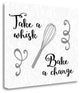 "Take A Whisk, Bake A Change" By Tara Moss, Giclee Print on Gallery Wrap Canvas