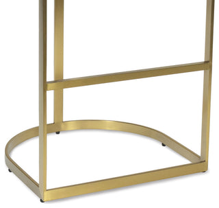 Owen Leather Bar Stool, Modern Black