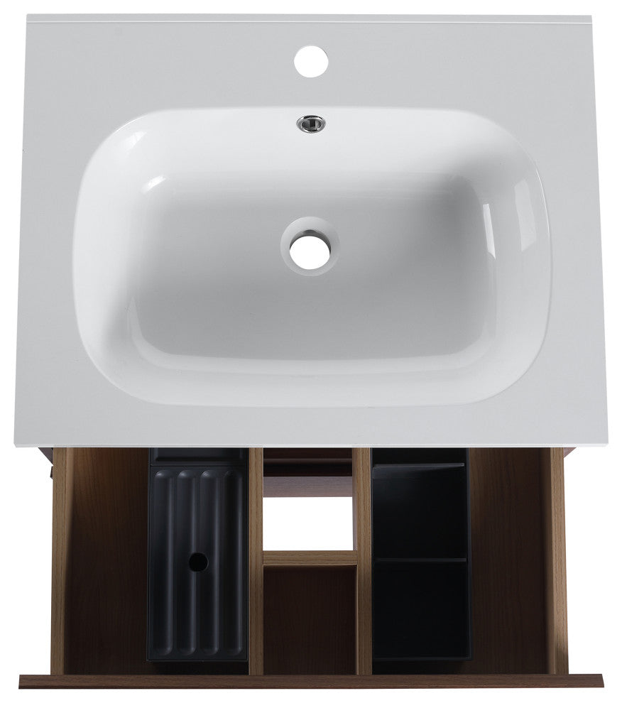 24" Wall-Mounted Bath Vanity, Top and Basin