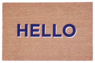 Calloway Mills Hello Blue Doormat , 24" X 36" X 0.60"
