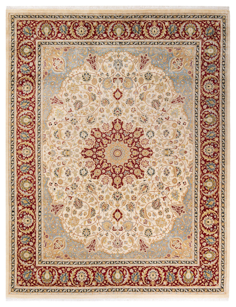 Mogul, One-of-a-Kind Hand-Knotted Area Rug, Ivory, 8' 1" x 10' 6"