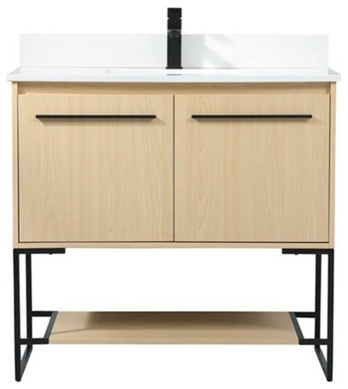 Elegant Decor Sloane Bathroom Vanity Maple