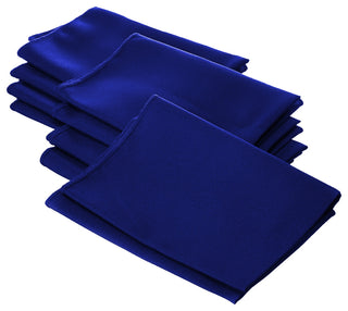 LA Linen Pack-10 Polyester Poplin Napkin 18 by 18", Royal Blue