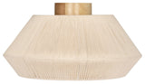 Lanier Light Ceiling Light, Cream Shade, Wood Canopy