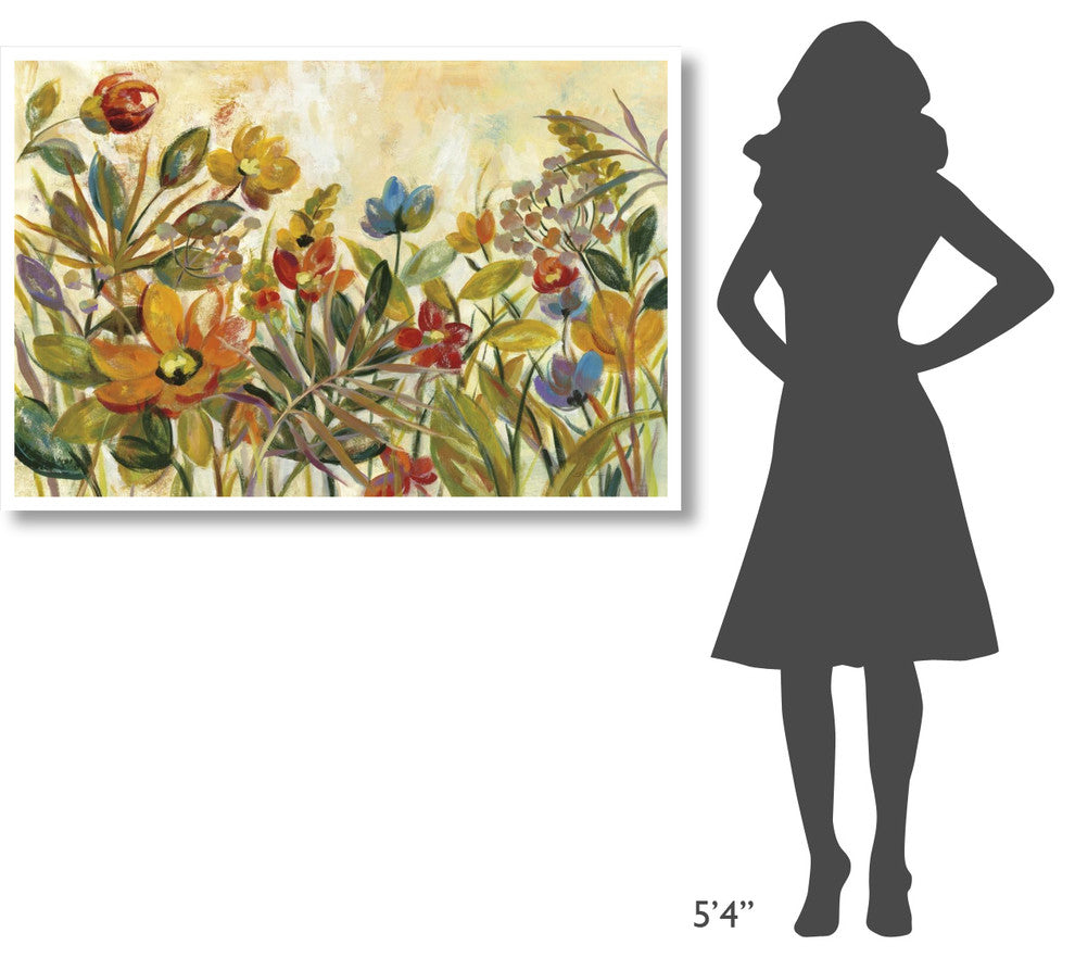 "Rain Forest Floral" Digital Paper Print by Silvia Vassileva, 50"x34"