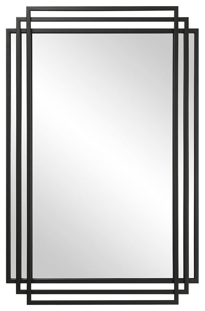 Uttermost Amherst Black Iron Mirror 09768