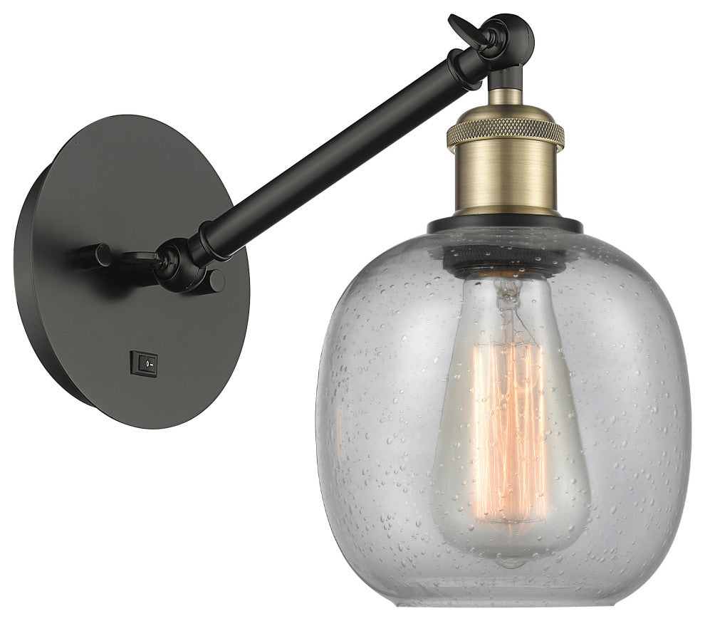Innovations 317-1W-BAB-G104-LED 1-Light Sconce, Black Antique Brass