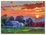 'The Sun Sets Over The Hill' Canvas Art by David Lloyd Glover