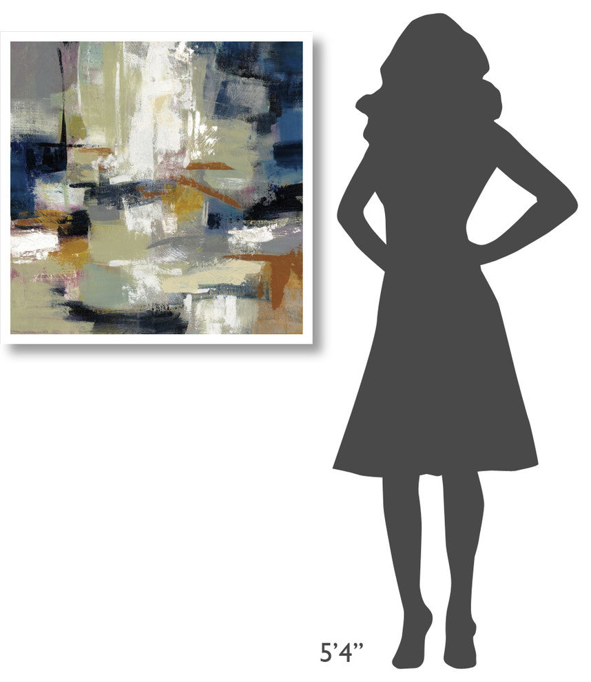"Full Moon II with White" Digital Paper Print by Silvia Vassileva, 32"x32"