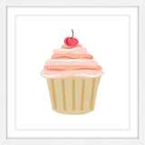 "Cupcake Cherry" Framed Painting Print
