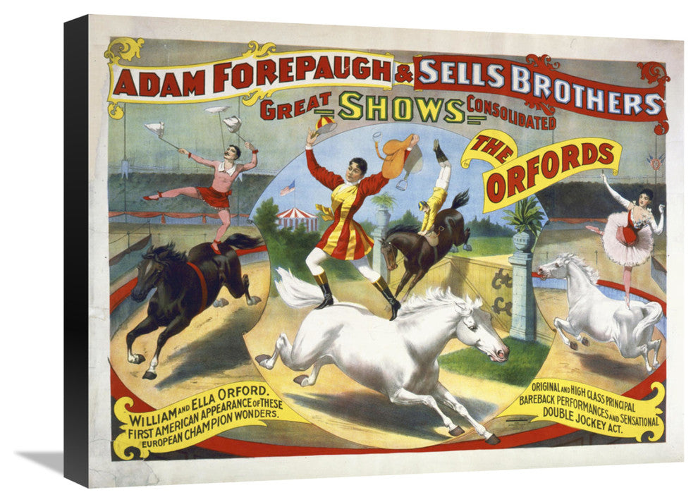 Adam Forepaugh and Sells Brothers, The Oxfords, William And Ella Oxford, 22x17