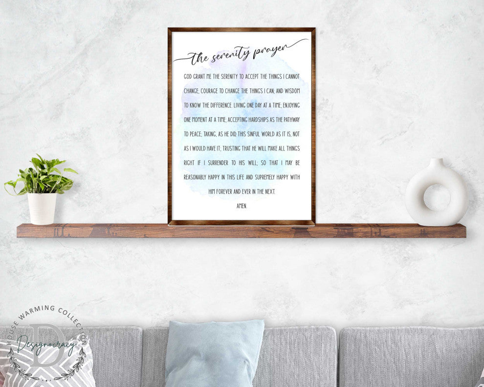 The Serenity Prayer Wooden Inspirational Decor Wall Art