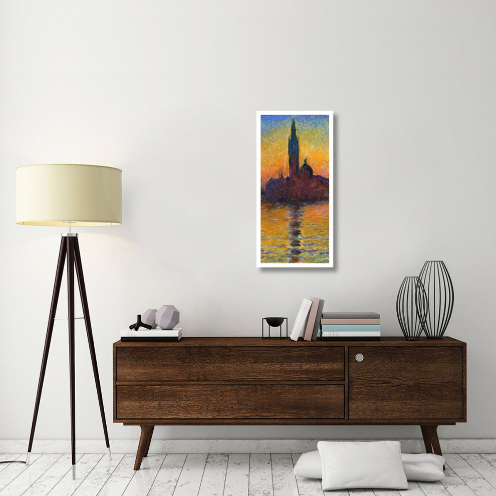 "Twilight Venice (left)" Digital Paper Print by Claude Monet, 19"x38"