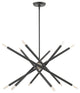 Livex Lighting Soho 12 Light Scandinavian Gray, Brushed Nickel Chandelier