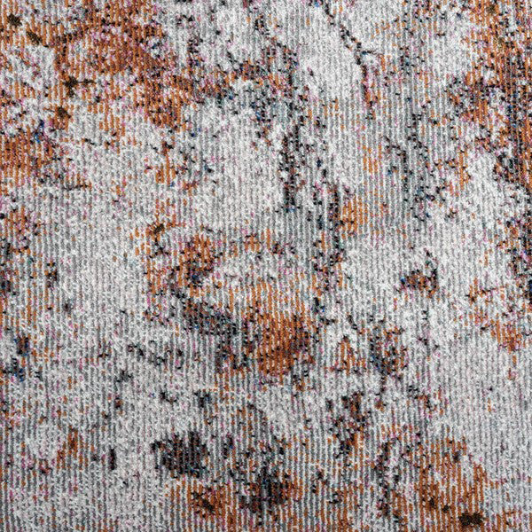 8'x10' Brown and White Abstract Earth Area Rug