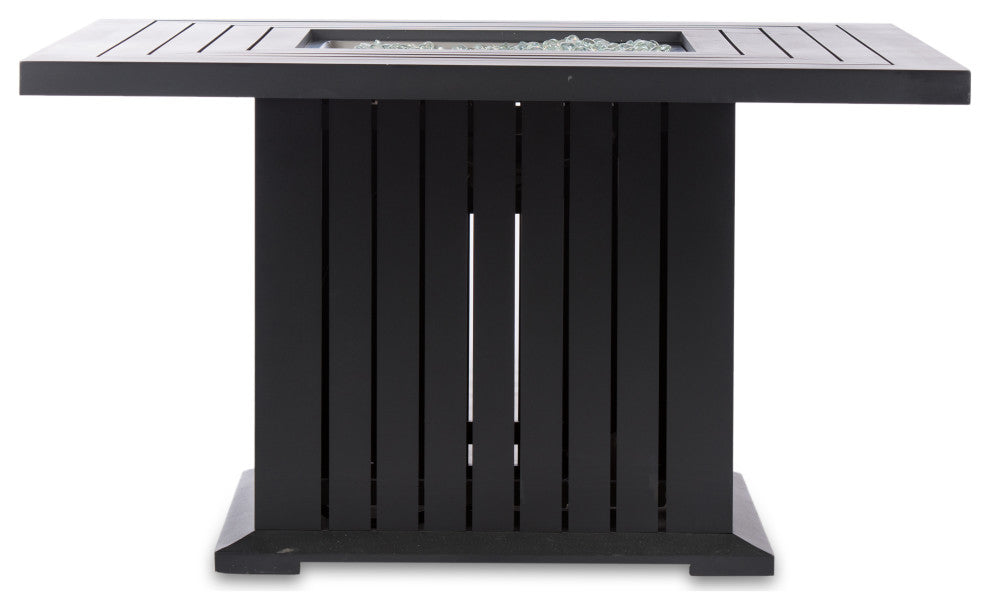 EvFires 43" Aluminum Fire Pit Table, Black Fire Pit Only