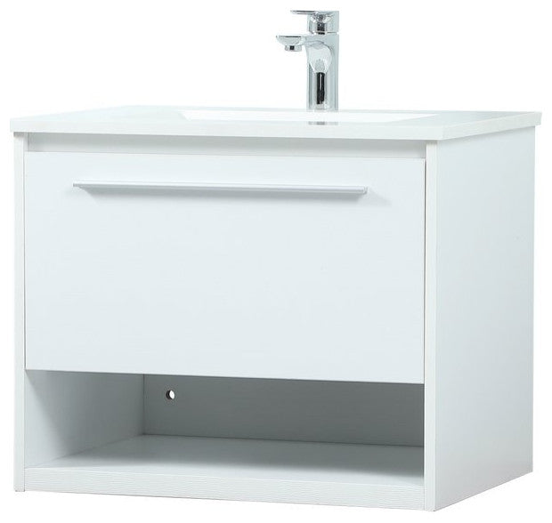 Elegant Decor Roman Bathroom Vanity White