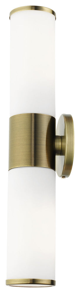Antique Brass Contemporary, Minimal, Urban, Clean Vanity Sconce