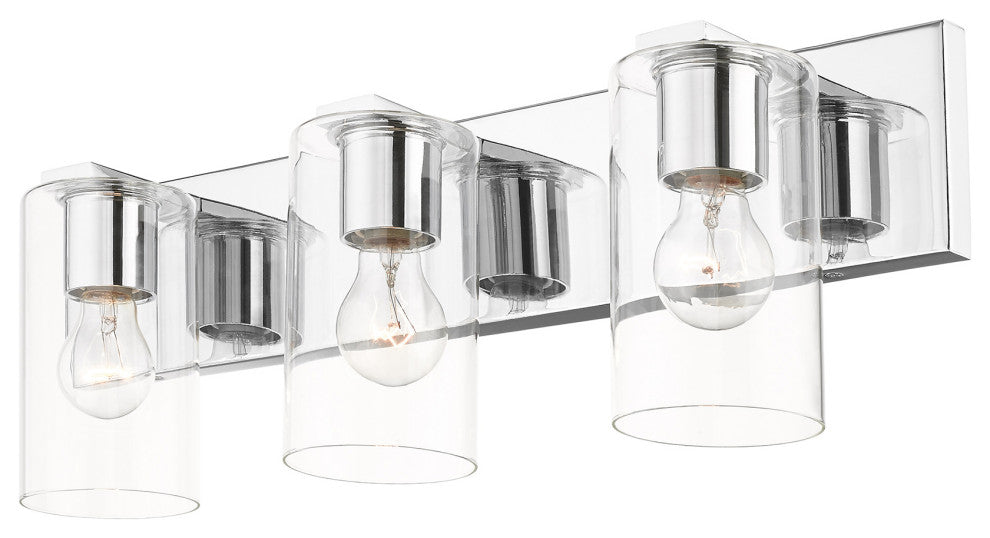 Livex Lighting Zurich 3 Light Polished Chrome Vanity Sconce