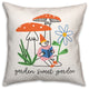 Garden Sweet Garden Gnome 2 18x18 Spun Poly Pillow