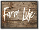 Farm Life Distressed Plank Wood Look, 11"x14", Framed Giclee Texturized Art