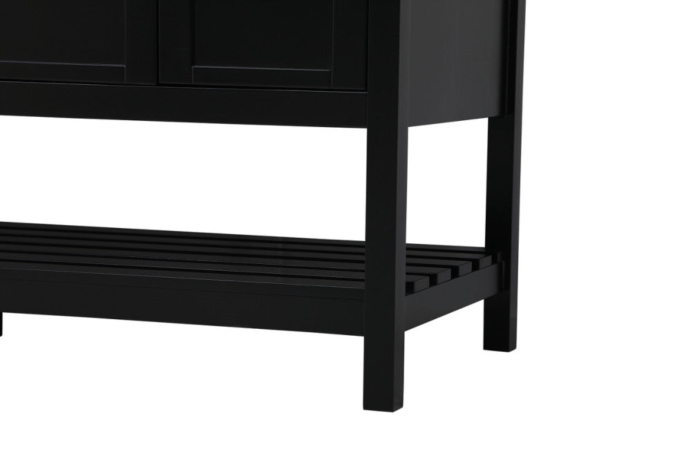 Tucker Black 60" Double Sink Bathroom Vanity