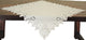 Victorian Lace Embroidered Cutwork Table Topper, 34"x34", Ivory