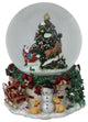 7" Christmas Tree and Santa Claus Musical Blowing Snow Globe Decoration