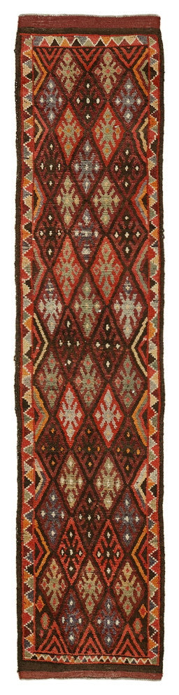 Rug N Carpet - Handwoven Oriental 2' 11" x 11' 10" Antique Runner Rug