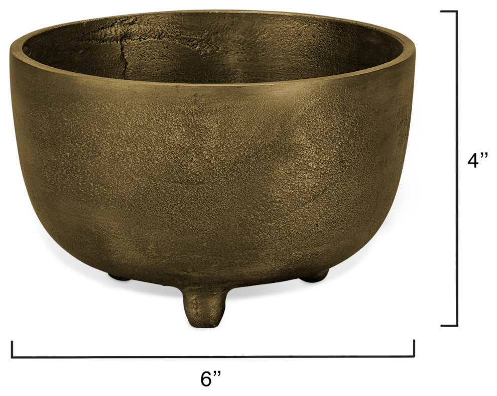 Relic Metal Footed Bowl, Small