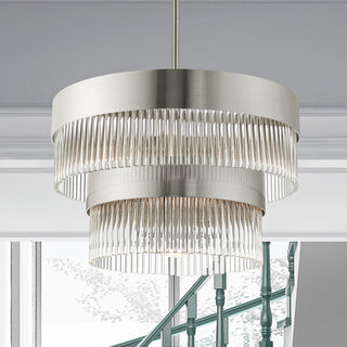 Livex Lighting Norwich 5 Light Brushed Nickel Chandelier