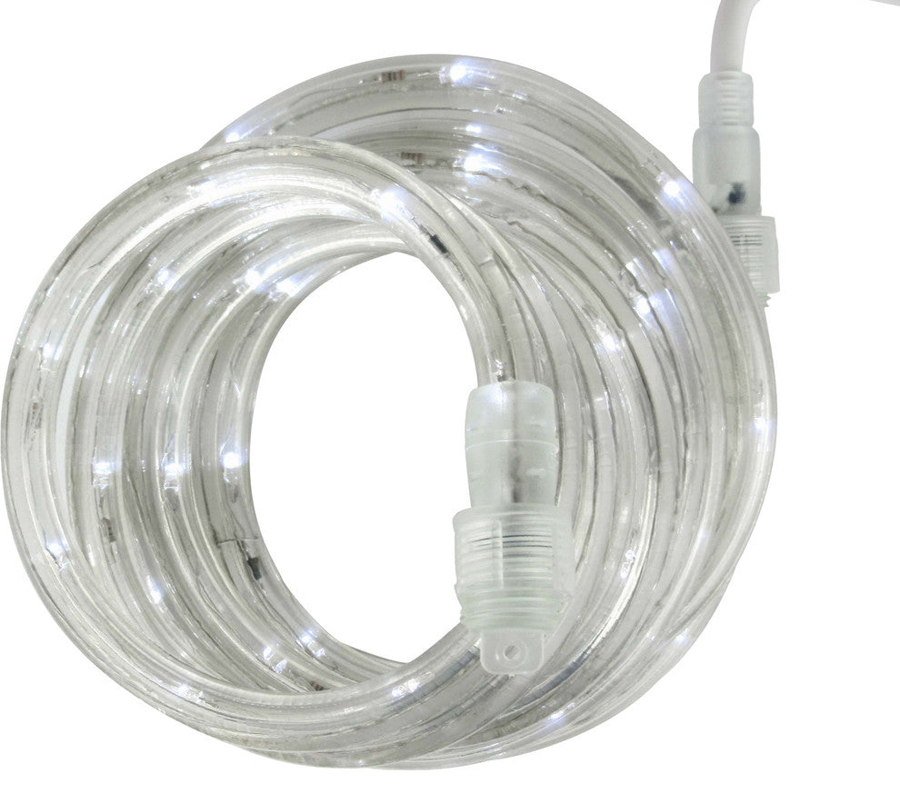 LED Rope Light, 9Ft, 120V, 2-Wire, 1/2", Pack of 6, White