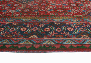 Fine Vintage Distressed Ama Red/Navy Rug, 6'7x10'4