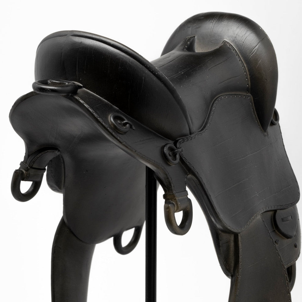 Colt III 8Lx9W Black Equestrian-Inspired English Horse Saddle