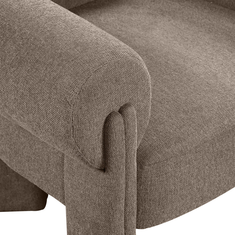 Stefano Upholstered Accent Chair, Brown