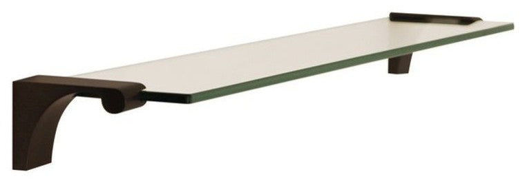Alno 19" Glass Shelf with Brackets in Bronze