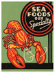 "Sea Foods Our Specialty" Digital Paper Print by Retrolabel, 25"x32"